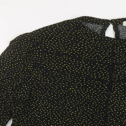Womens UK Size 10 Oasis Black Basic Blouse