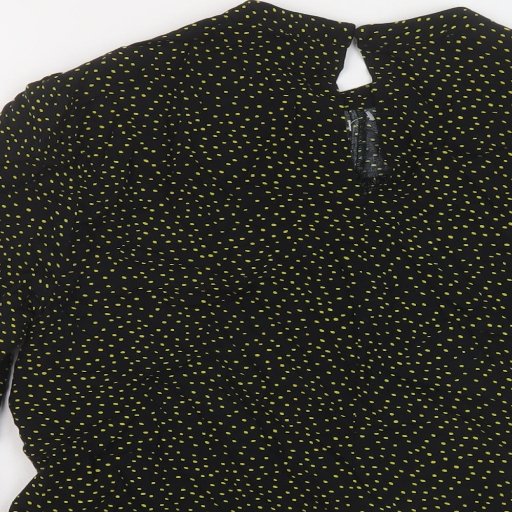 Womens UK Size 10 Oasis Black Basic Blouse
