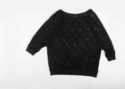 Womens UK Size 12 NEXT Black Basic Blouse