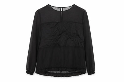 Womens UK Size M Zara Black Basic Blouse