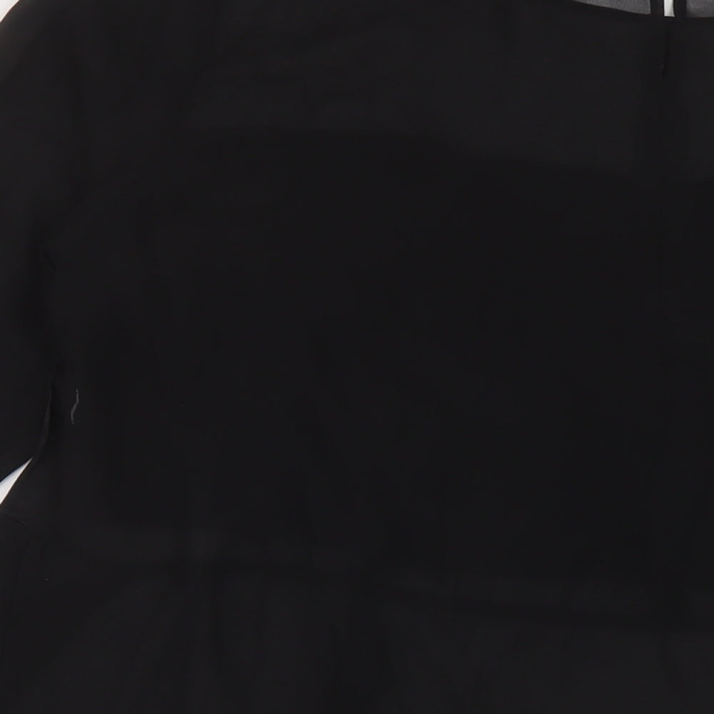 Womens UK Size M Zara Black Basic Blouse