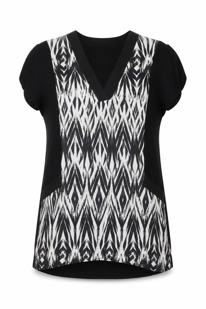 Womens UK Size S Wallis Black Tunic Blouse