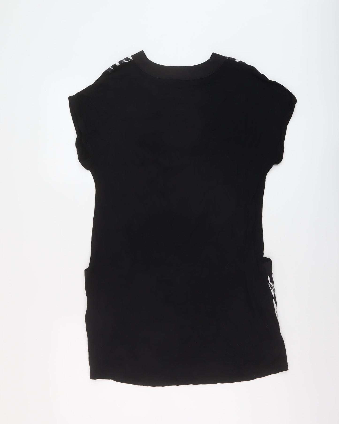 Womens UK Size S Wallis Black Tunic Blouse