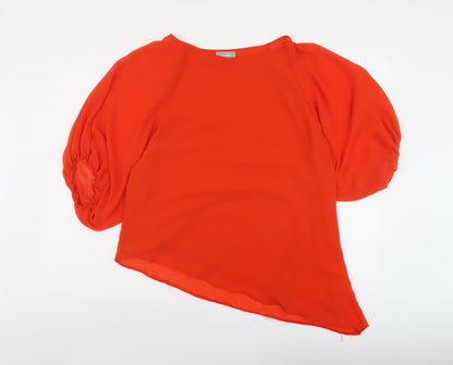 Womens UK Size S Wallis Orange Basic Blouse