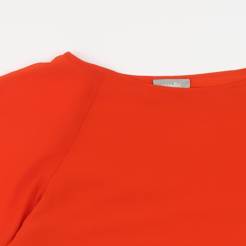 Womens UK Size S Wallis Orange Basic Blouse