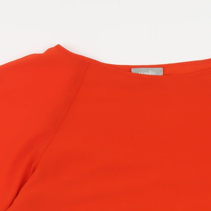 Womens UK Size S Wallis Orange Basic Blouse