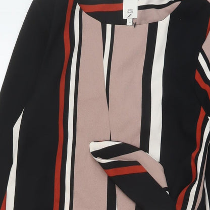 River Island Womens Multicoloured Striped Polyester Sheath Size 10 Round Neck Pullover