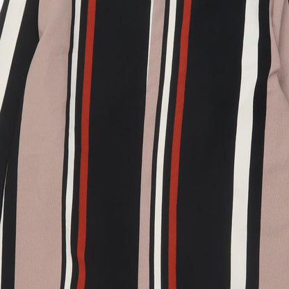 River Island Womens Multicoloured Striped Polyester Sheath Size 10 Round Neck Pullover