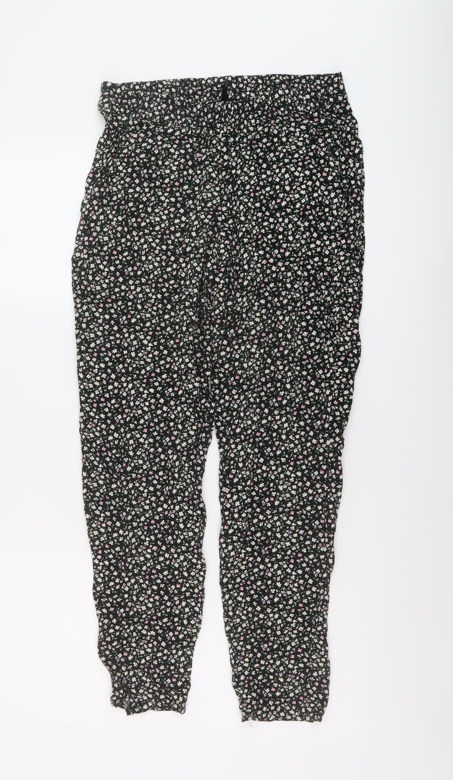 Womens UK Size 10 H&M Regular Fit  Black Trousers