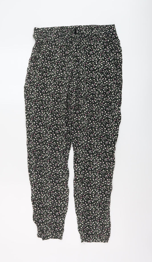 Womens UK Size 10 H&M Regular Fit  Black Trousers