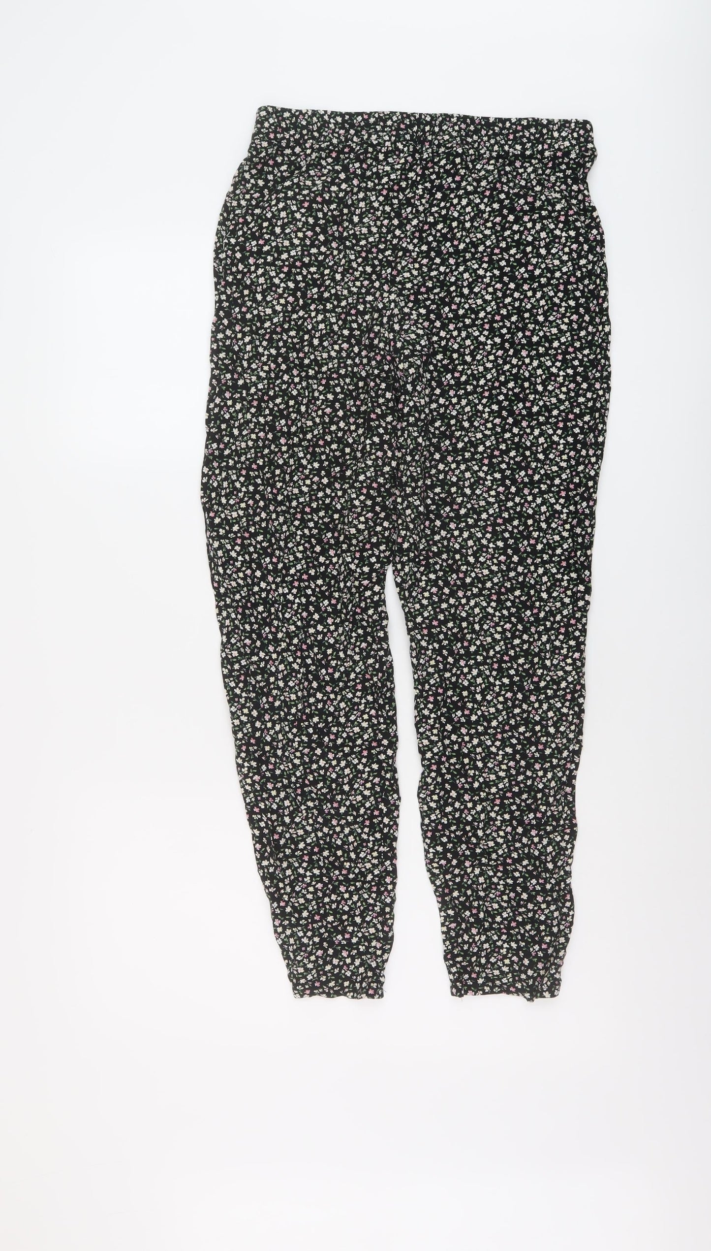 Womens UK Size 10 H&M Regular Fit  Black Trousers