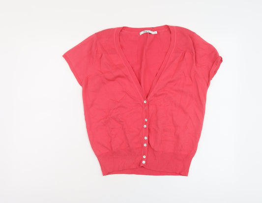 Womens UK Size L M&Co Pink Shrug Jumper
