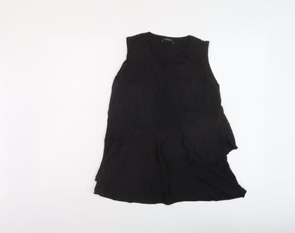 Autograph Womens Black Viscose Basic Tank Size 10 Round Neck