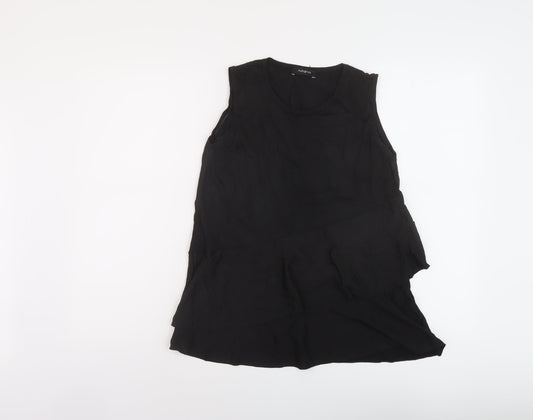 Autograph Womens Black Viscose Basic Tank Size 10 Round Neck