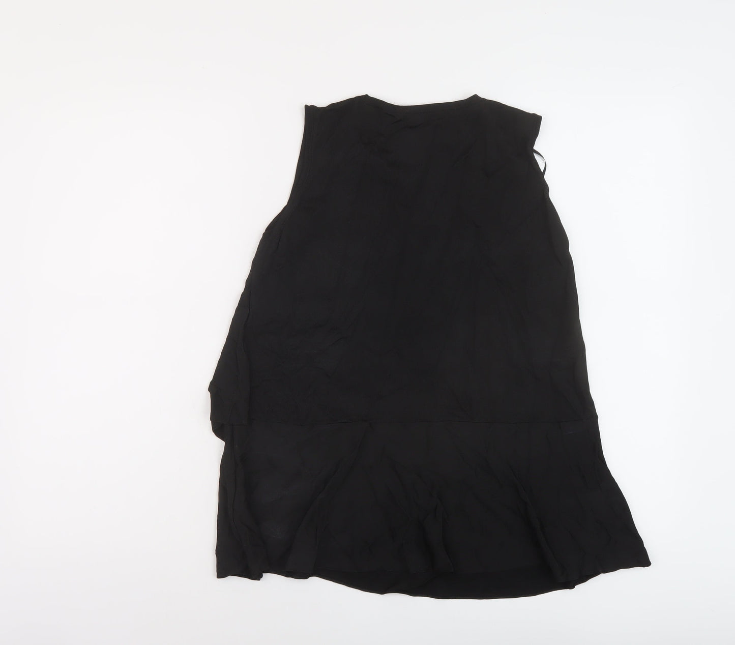 Autograph Womens Black Viscose Basic Tank Size 10 Round Neck