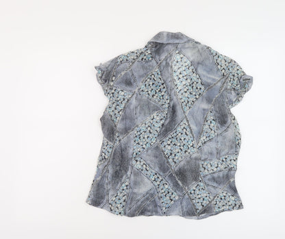 Womens UK Size 16 Steilmann Blue Basic Blouse