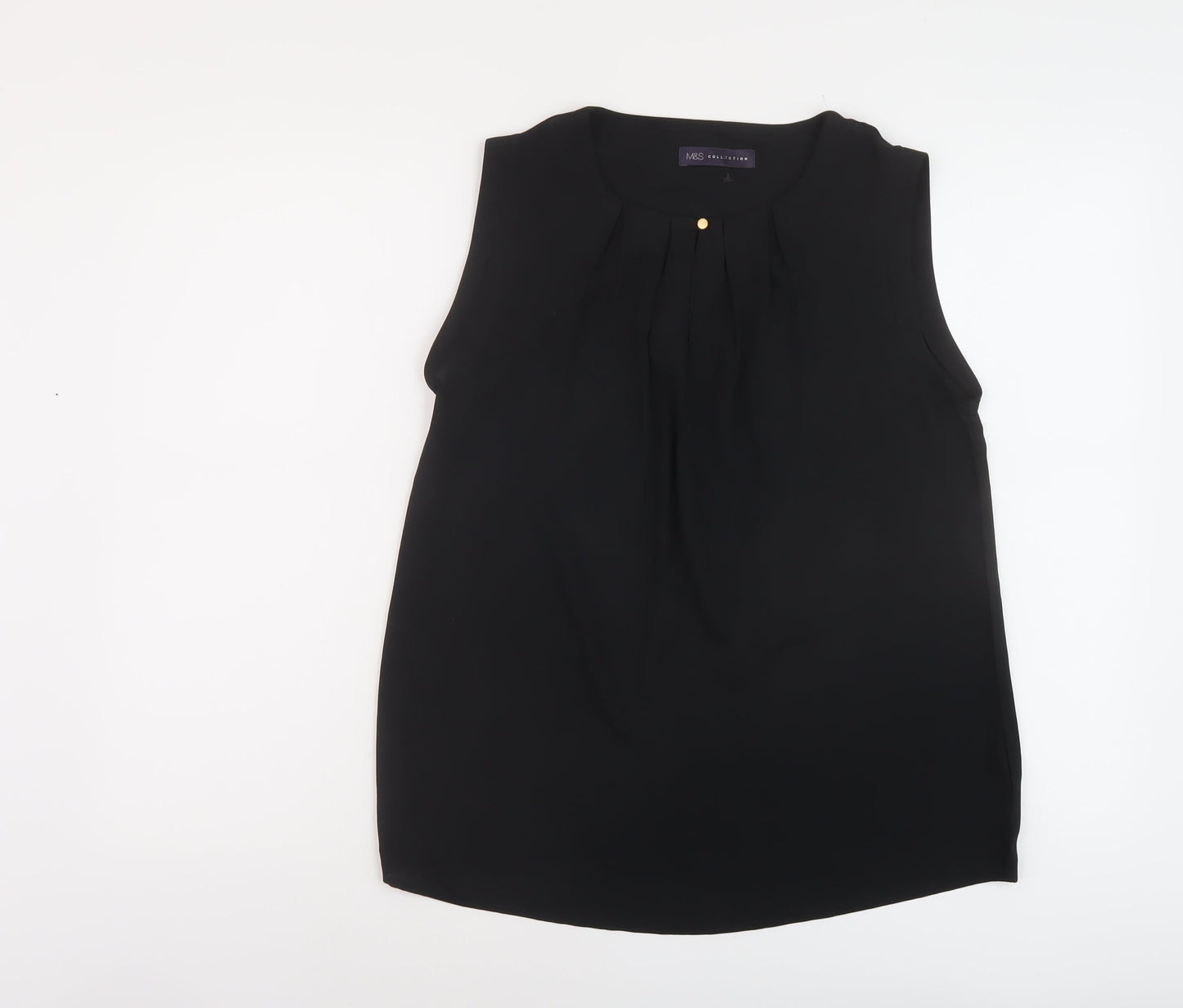 Womens UK Size 10 Marks and Spencer Black Basic Tank