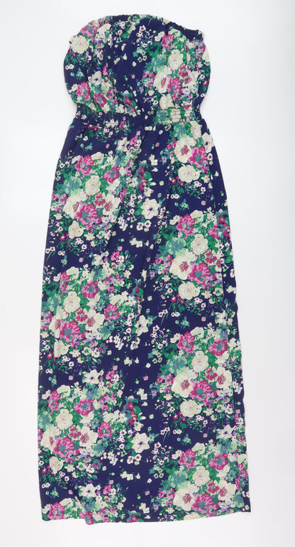 NEXT Womens Multicoloured Floral Polyester A-Line Size 18 Off the Shoulder Pullover