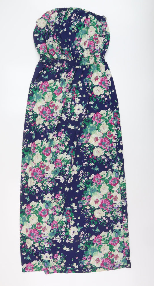 NEXT Womens Multicoloured Floral Polyester A-Line Size 18 Off the Shoulder Pullover
