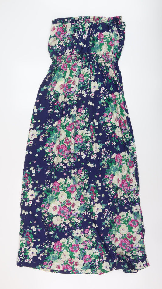 NEXT Womens Multicoloured Floral Polyester A-Line Size 18 Off the Shoulder Pullover