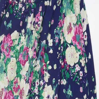 NEXT Womens Multicoloured Floral Polyester A-Line Size 18 Off the Shoulder Pullover