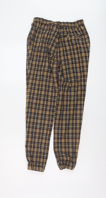 Womens UK Size S Pull&Bear Regular Fit  Brown Trousers