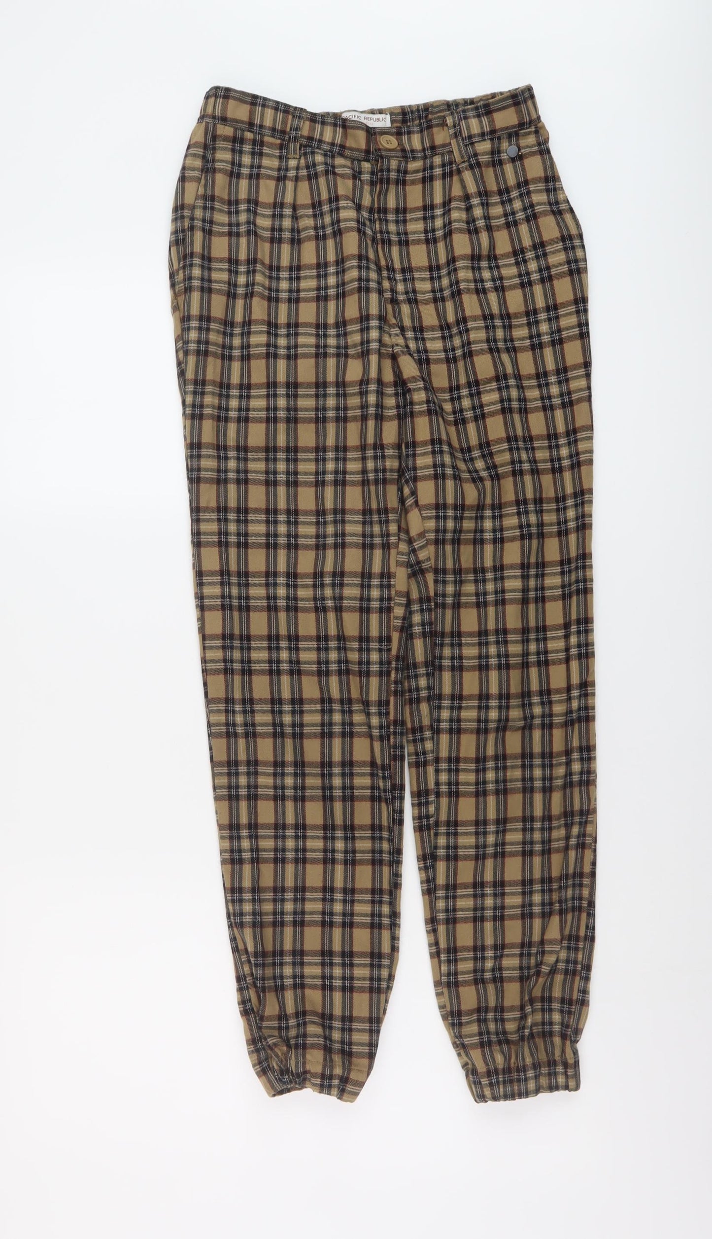 Womens UK Size S Pull&Bear Regular Fit  Brown Trousers
