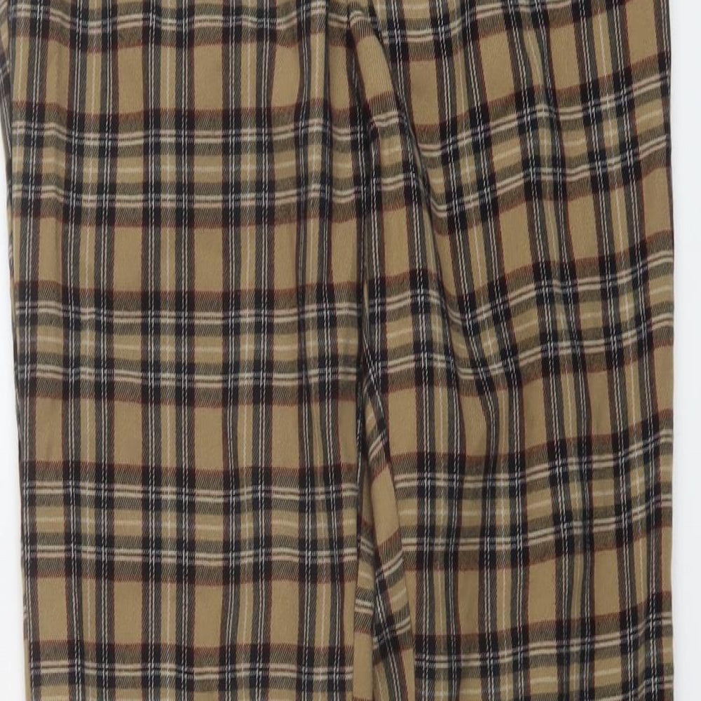 Womens UK Size S Pull&Bear Regular Fit  Brown Trousers