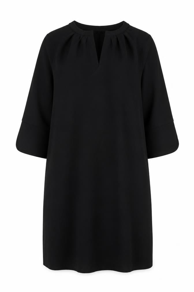 Marks and Spencer Womens Black Polyester A-Line Size 14 V-Neck Pullover