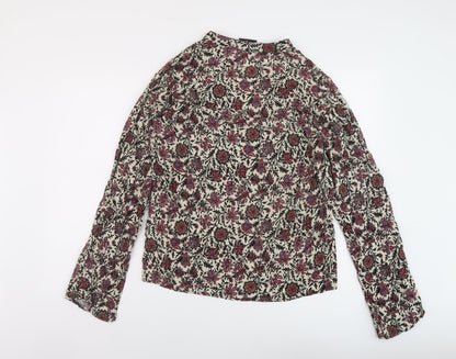 Womens UK Size M Reclaimed Vintage Multicoloured Basic Blouse