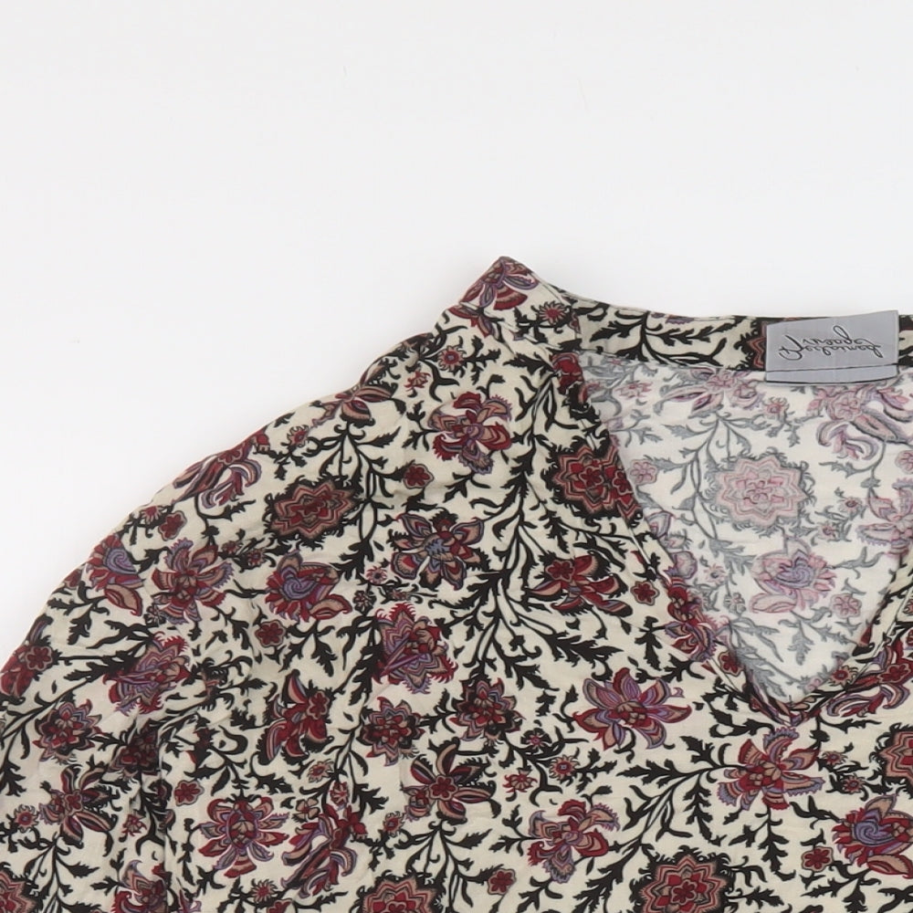 Womens UK Size M Reclaimed Vintage Multicoloured Basic Blouse