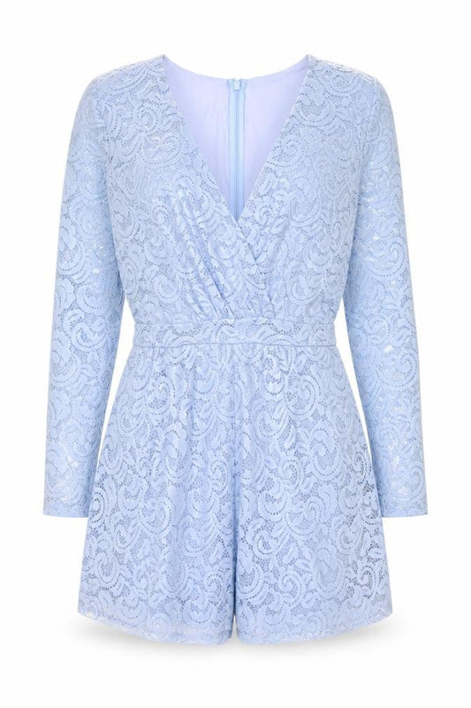Therapy Womens Blue Nylon Playsuit One-Piece Size 12 Zip
