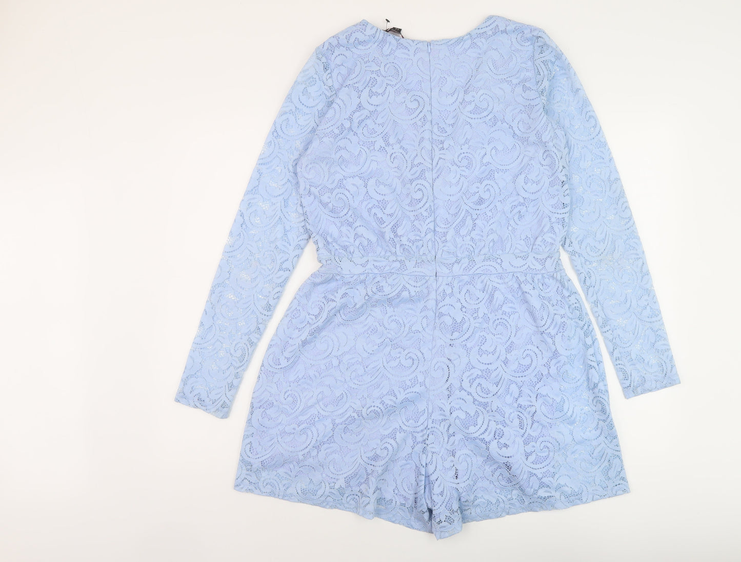 Therapy Womens Blue Nylon Playsuit One-Piece Size 12 Zip