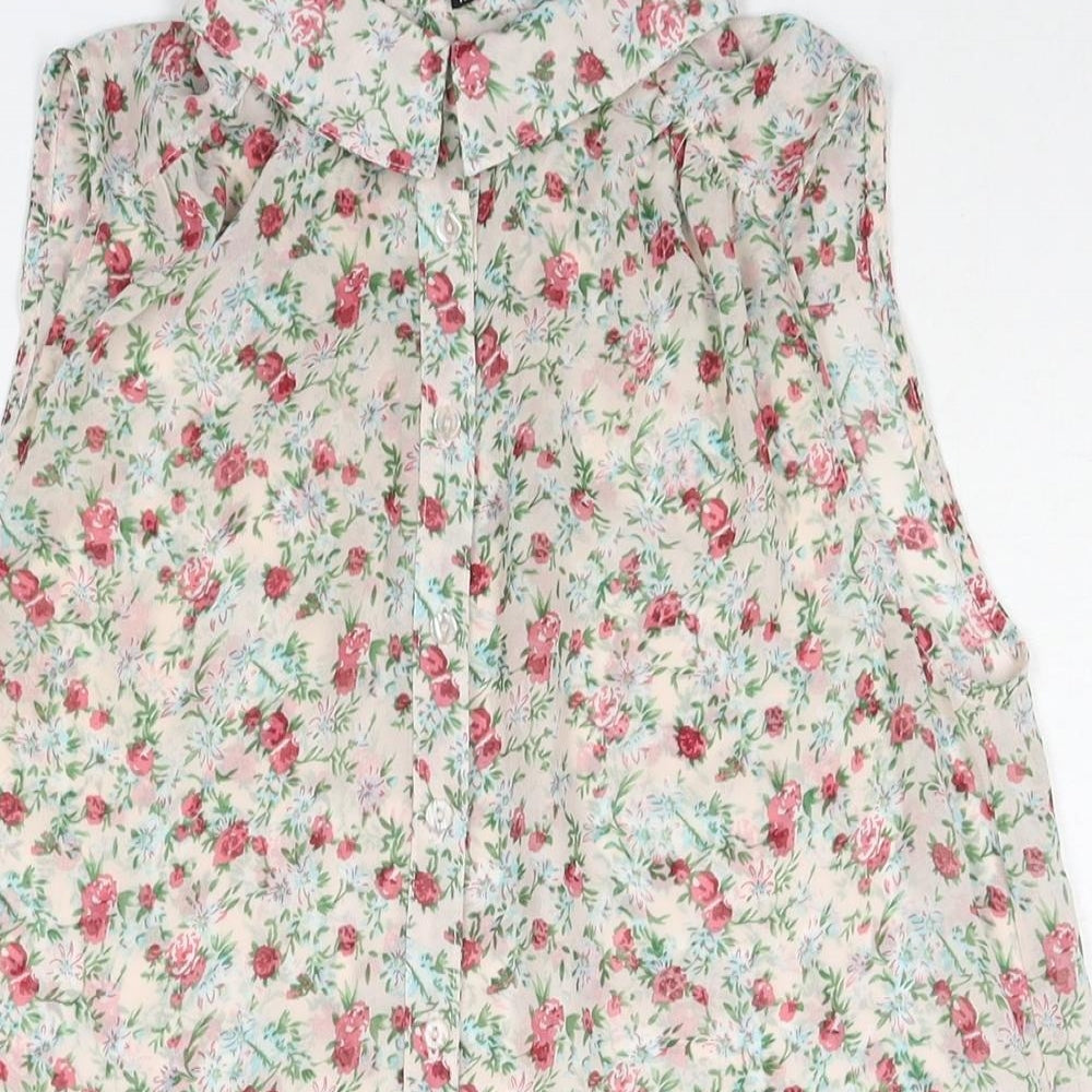 Womens UK Size 10 New Look Multicoloured Camisole Blouse
