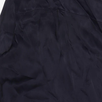 H&M Womens Blue Viscose Shirt Dress Size 10 Collared Button