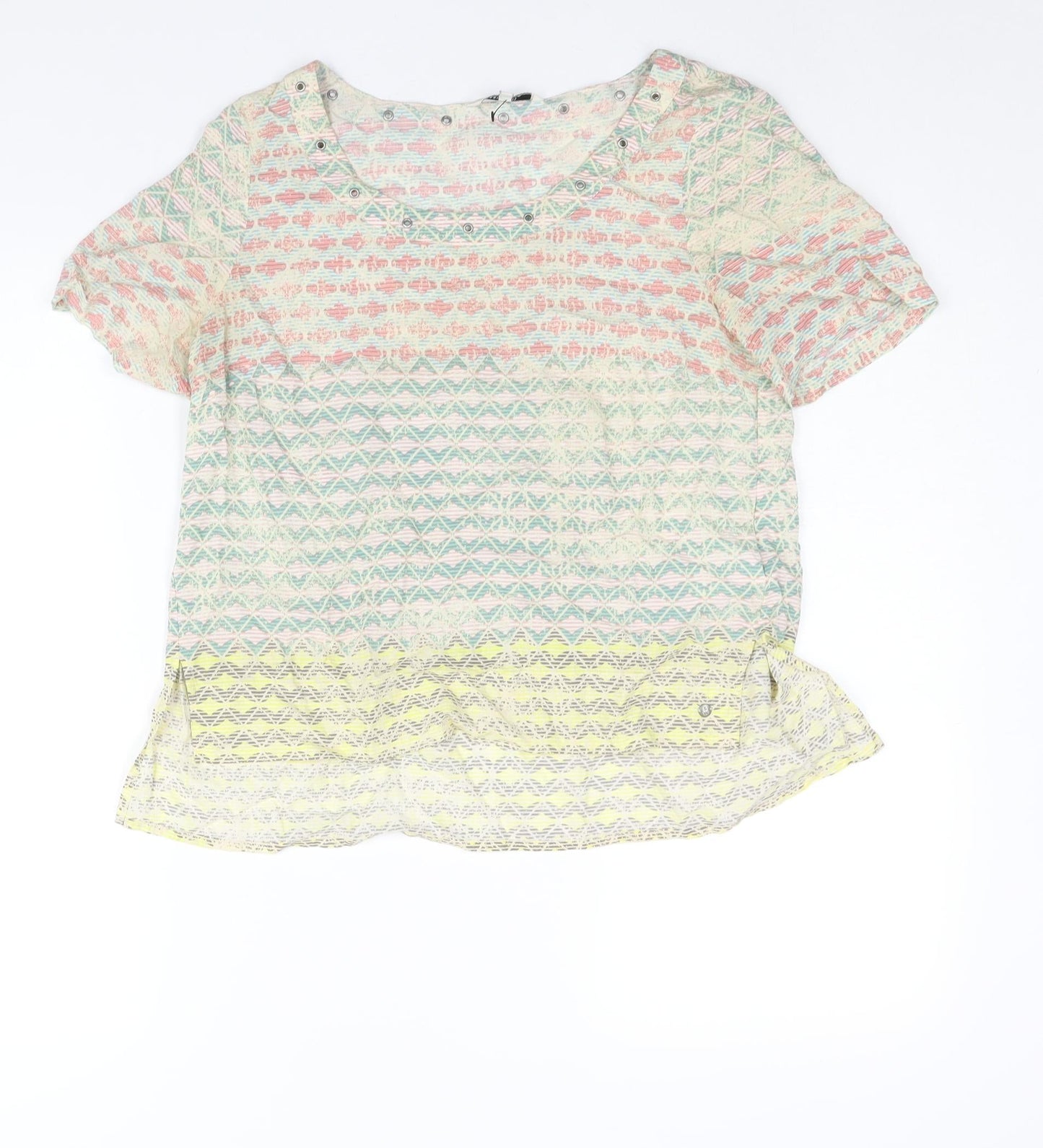 Womens UK Size 6 Sandwich Multicoloured Basic Blouse