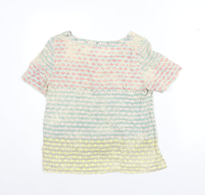 Womens UK Size 6 Sandwich Multicoloured Basic Blouse
