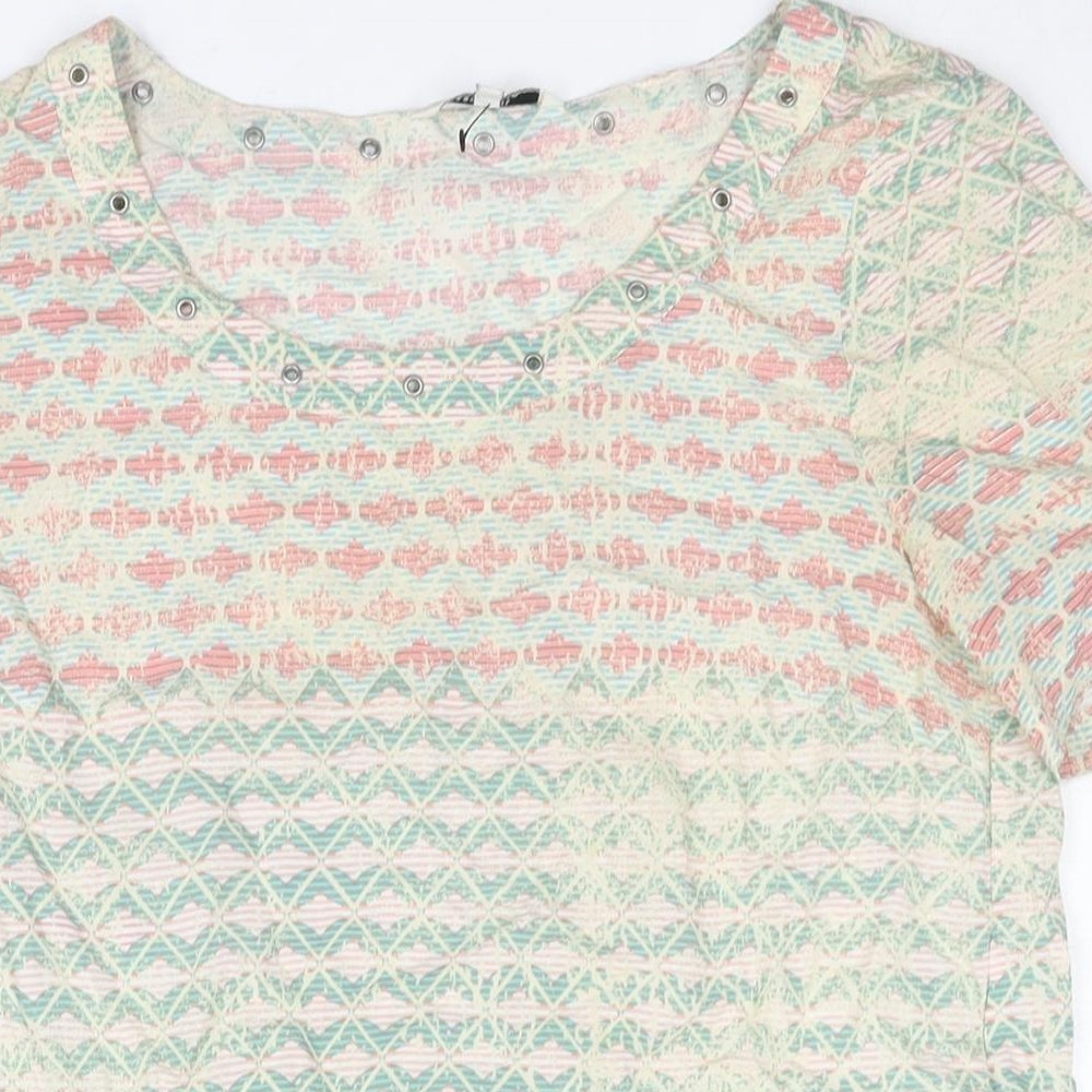 Womens UK Size 6 Sandwich Multicoloured Basic Blouse