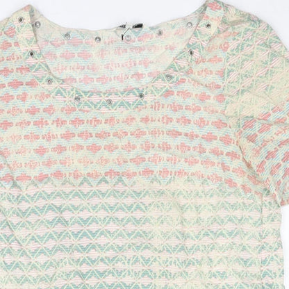 Womens UK Size 6 Sandwich Multicoloured Basic Blouse