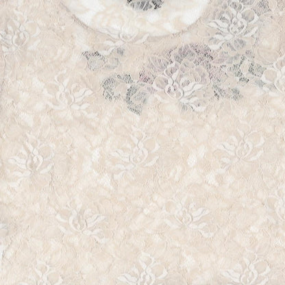 Womens UK Size 10 New Look Beige Basic Blouse