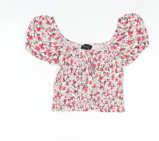 Womens UK Size 16 New Look Multicoloured Basic Blouse