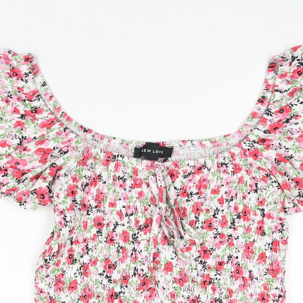 Womens UK Size 16 New Look Multicoloured Basic Blouse
