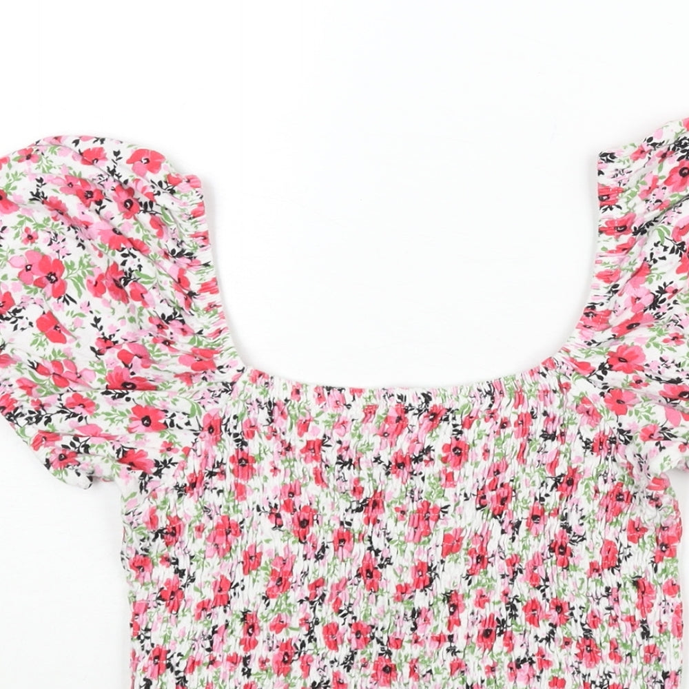 Womens UK Size 16 New Look Multicoloured Basic Blouse