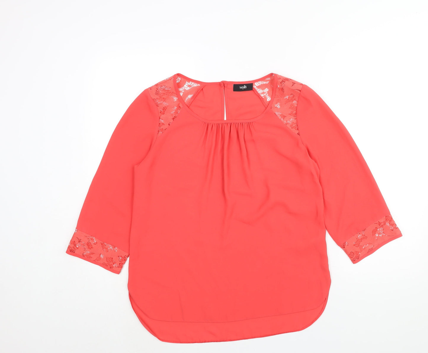 Womens UK Size S Wallis Pink Basic Blouse
