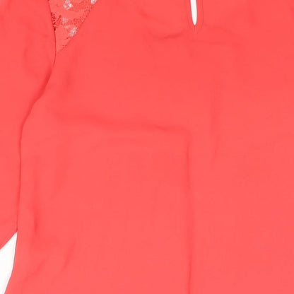 Womens UK Size S Wallis Pink Basic Blouse