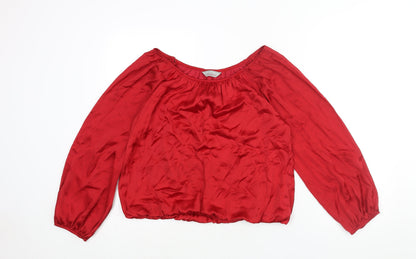 Womens UK Size 14 Dorothy Perkins Red Basic Blouse