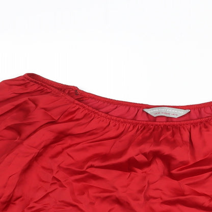 Womens UK Size 14 Dorothy Perkins Red Basic Blouse