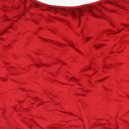 Womens UK Size 14 Dorothy Perkins Red Basic Blouse