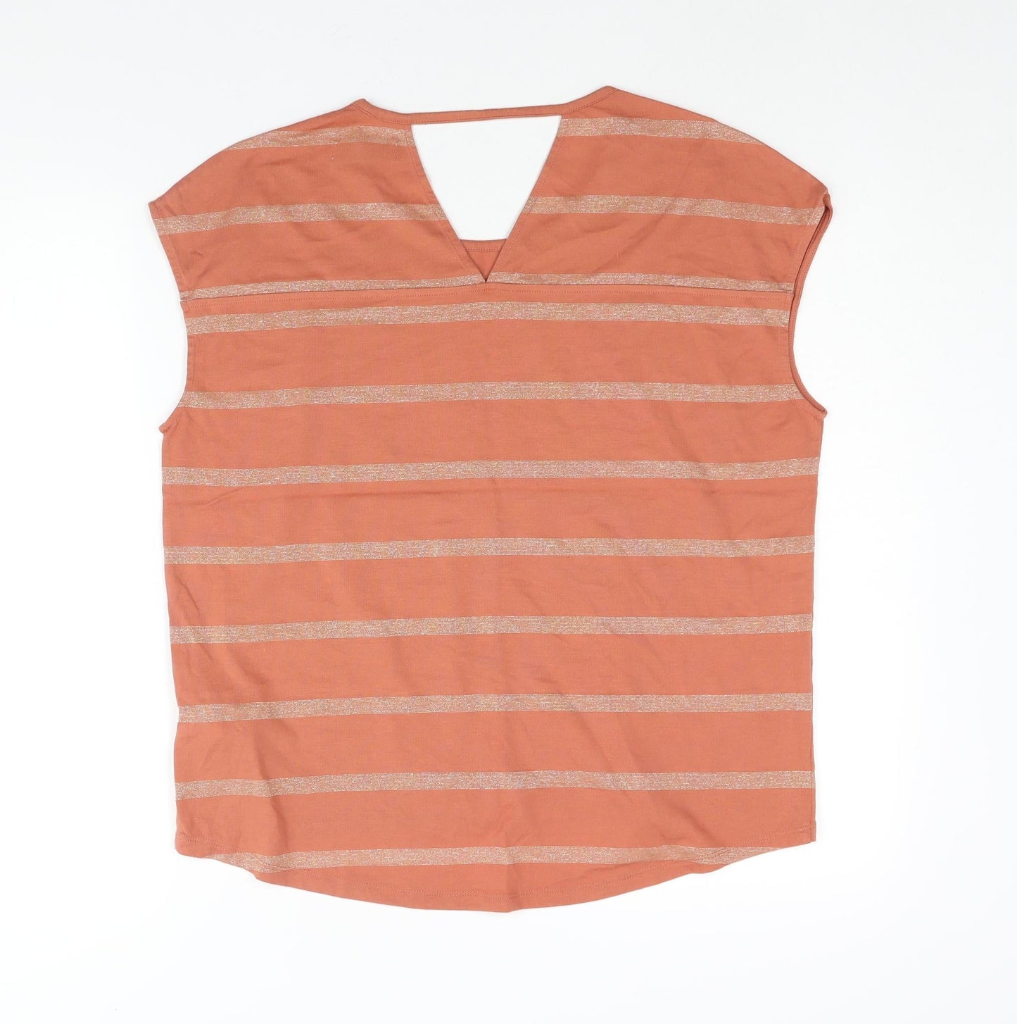 Womens UK Size 14 Per Una Orange Basic Blouse