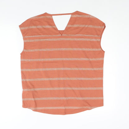 Womens UK Size 14 Per Una Orange Basic Blouse